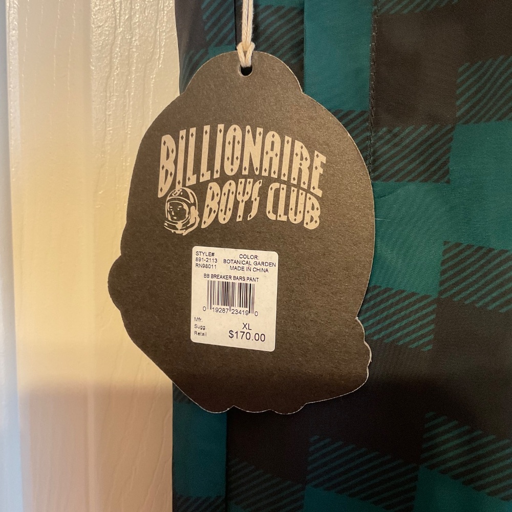 Billionaire Boys Club XL Botanical Garden Breaker Bars Pant Sweatpants Joggers - Picture 5 of 15